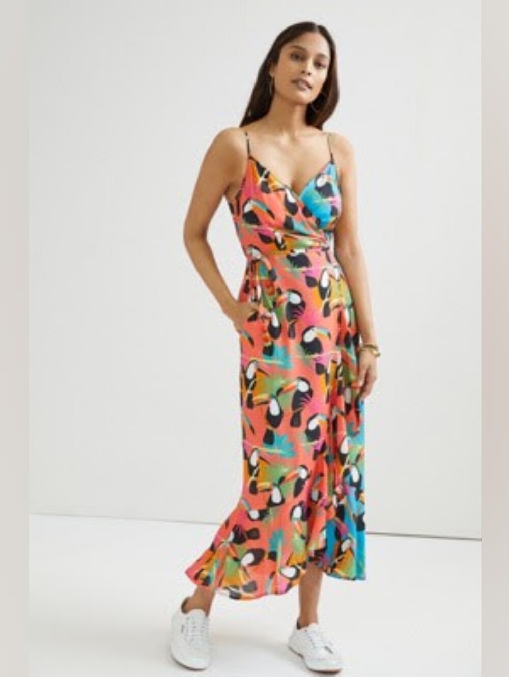 Farm Rio Toucan Wrap Maxi Dress